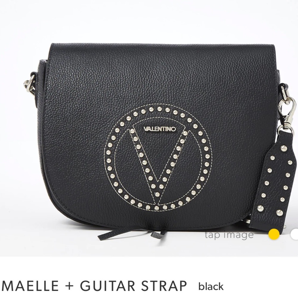 Valentino by Mario Valentino Dark Brown Leather Flap Bag